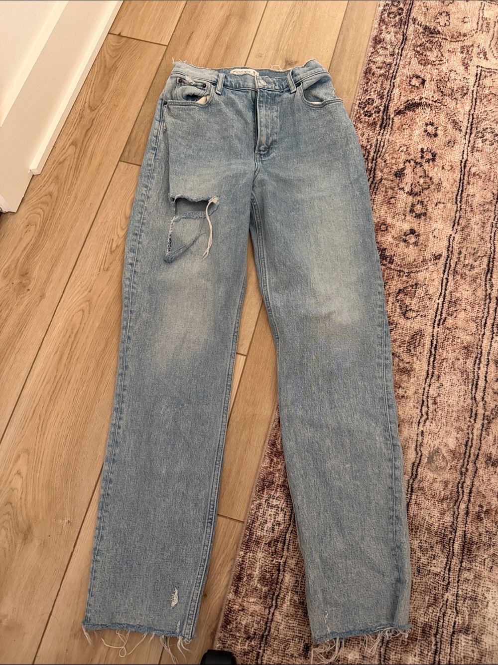 Abercrombie & Fitch Light Wash Straight Leg Jeans